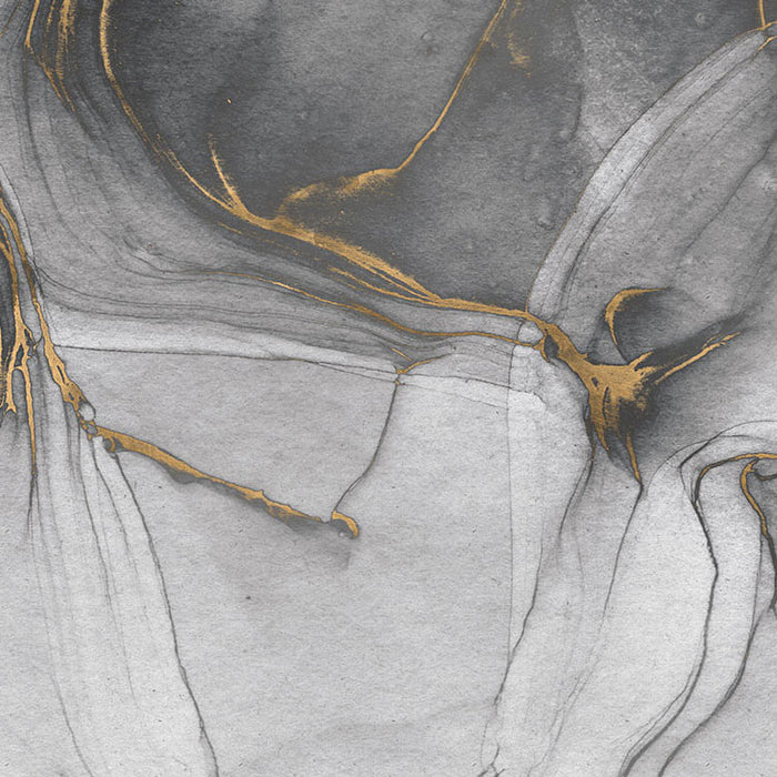 Ink Gold Flow - Custom Sized Mural Wallpaper (per m2)