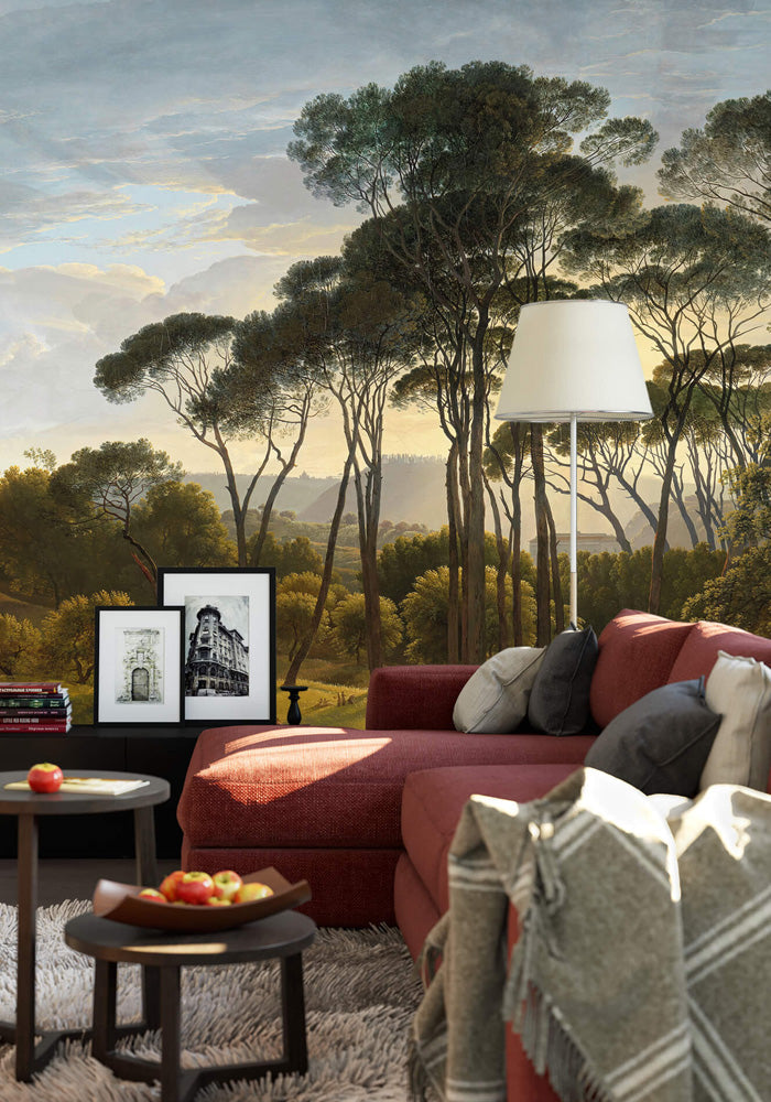 Italian Landscape Mural - 260 cm High x 384cm Wide