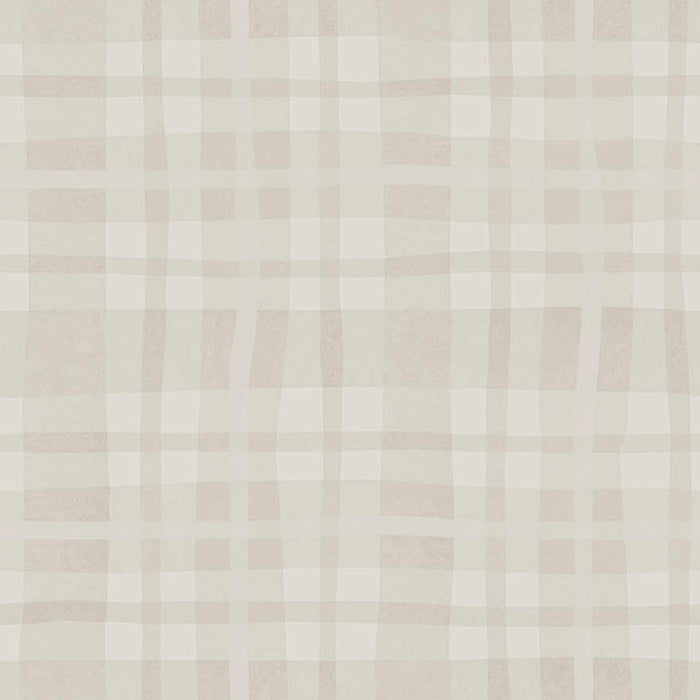 Ivy Plaid Wallpaper - Warm Grey