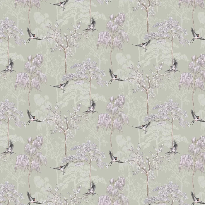 Japanese Garden Wallpaper - Grey