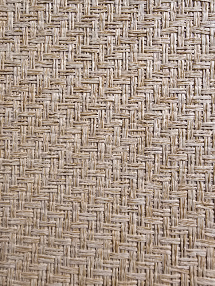 Japanese Summerhouse - Handmade Grasscloth Wallpaper - Biscuit