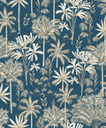 Jardin De Marrakech Vinyl Wallpaper - Blue - Last 30 Rolls