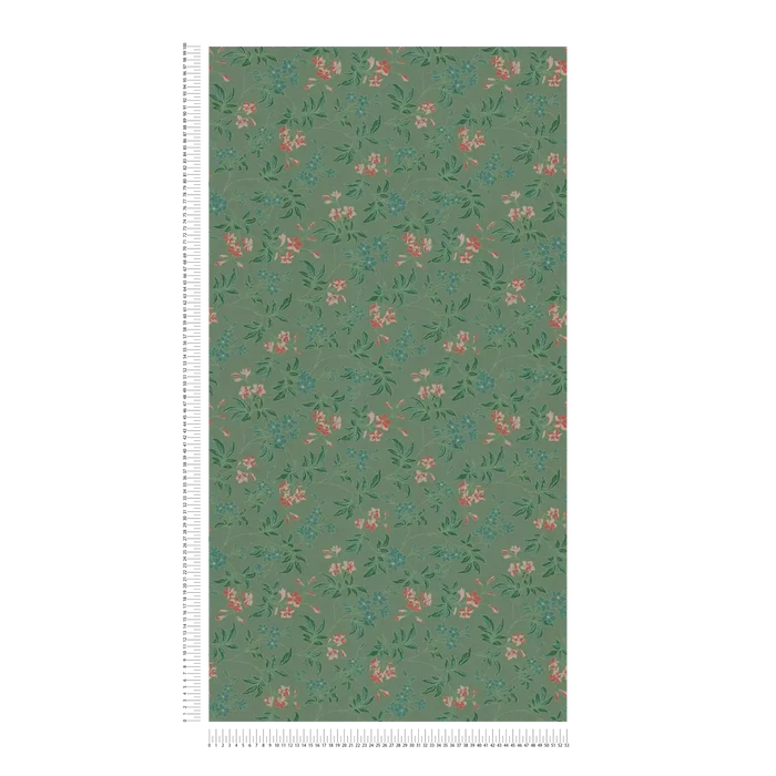 Jasmin - Floral Wallpaper - Green