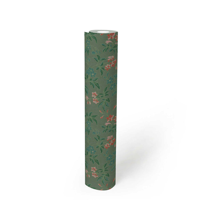 Jasmin - Floral Wallpaper - Green