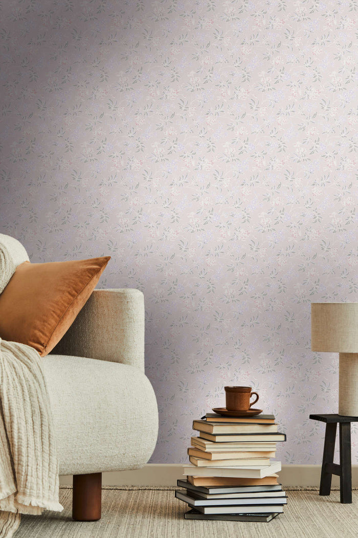 Jasmin - Floral Wallpaper - Pink