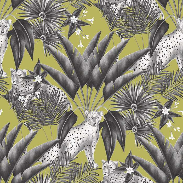 Jungle Cheetah Wallpaper - Ohpopsi - Lime