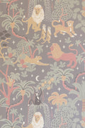 Jungle Glow - Glow in The Dark Wallpaper - Twilight Grey
