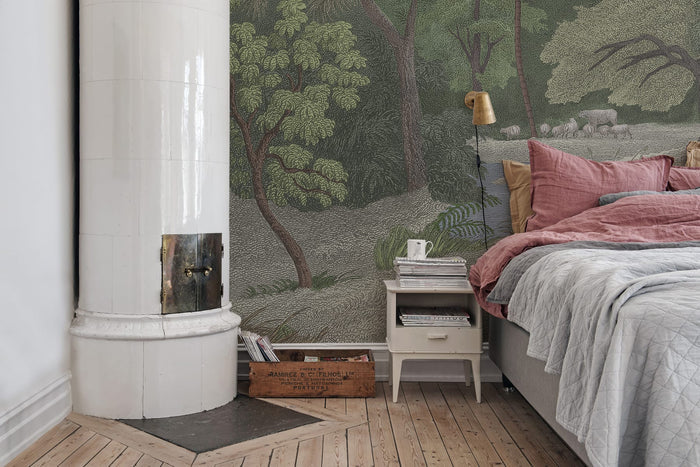Jungle Land -  Colour - Custom Sized Wallpaper Mural (per m2)