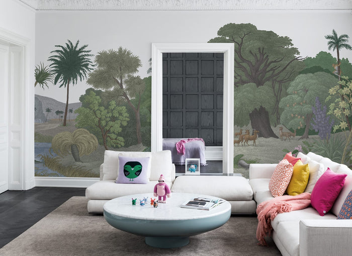 Jungle Land -  Colour - Custom Sized Wallpaper Mural (per m2)