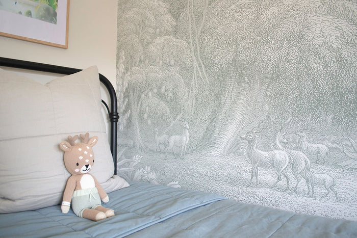 Jungle Land - Verdant - Custom Sized Wallpaper Mural (per m2)