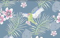 Fly Home Bird Mural in Blue