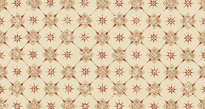 Karolina Wallpaper - Red/Cream