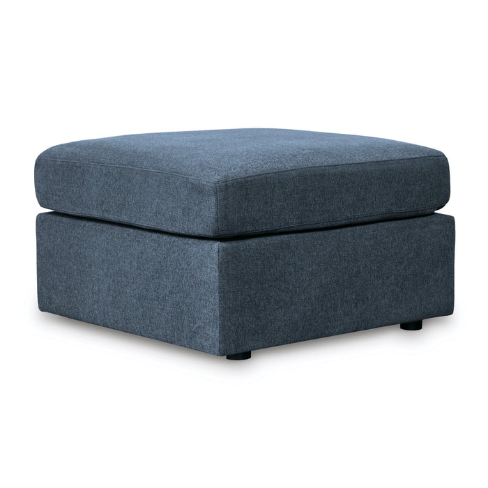 Kennedy Blue Ottoman - Adams Furniture