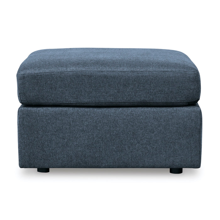 Kennedy Blue Ottoman - Adams Furniture