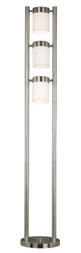 Kenroy Home 21001BS Matinee Floor Lamp, Brushed Steel