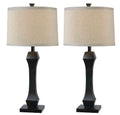 Kenroy Home 32121ORB Gemini Table Lamp Set, 2-Pack