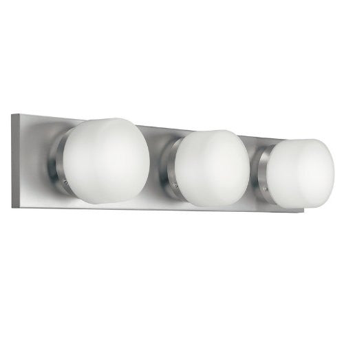 Kichler Lighting 10463NI 3 Light Circa Bathroom Light, Brushed Nickel