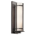 Kichler Lighting 49120AVI Camden 19-1/2-Inch High 2-Light Outdoor Wall Lantern, Anvil Iron with Opal-Etched Glass