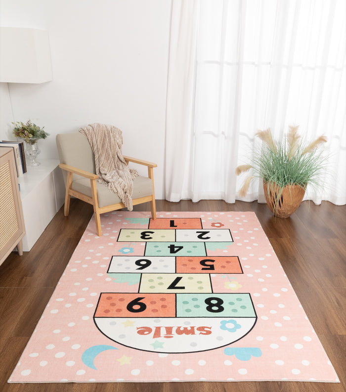 Kid Hopscotch 5x7 Area Rug - Adams Furniture