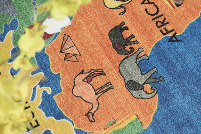 Kids Map 5x7 Area Rug - Adams Furniture