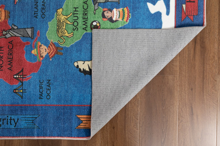 Kids Map 5x7 Area Rug - Adams Furniture