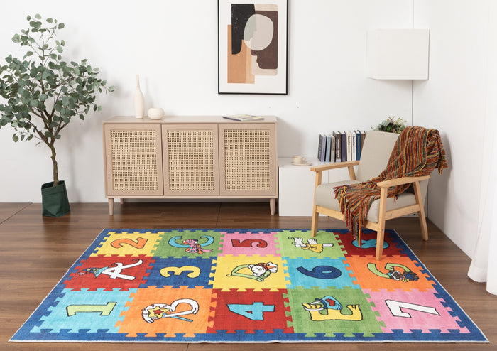 Kids Numbers 5x7 Area Rug - Adams Furniture
