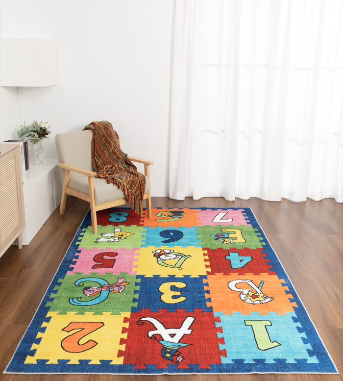 Kids Numbers 5x7 Area Rug - Adams Furniture