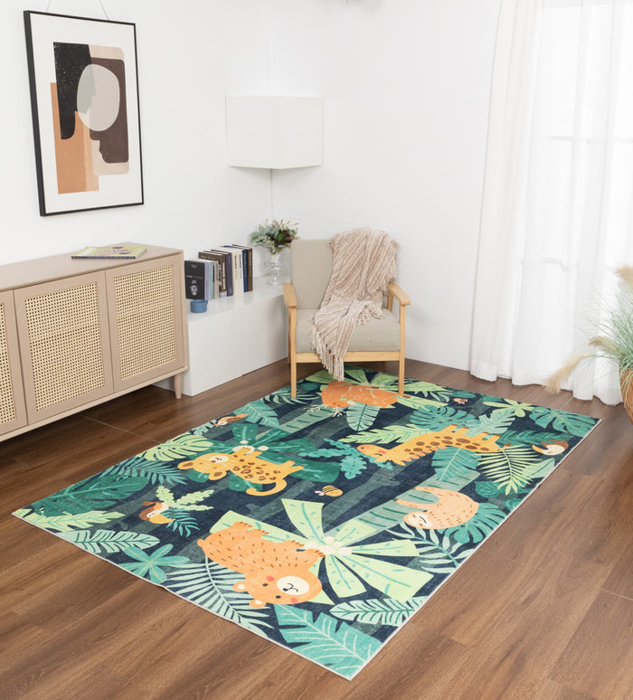 Kids Safari 5x7 Area Rug - Adams Furniture