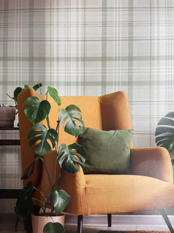 Kirkham – Check Plaid Wallpaper – Green