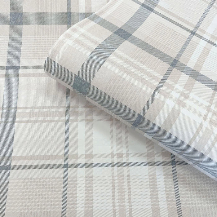 Kirkham – Check Plaid Wallpaper – Navy