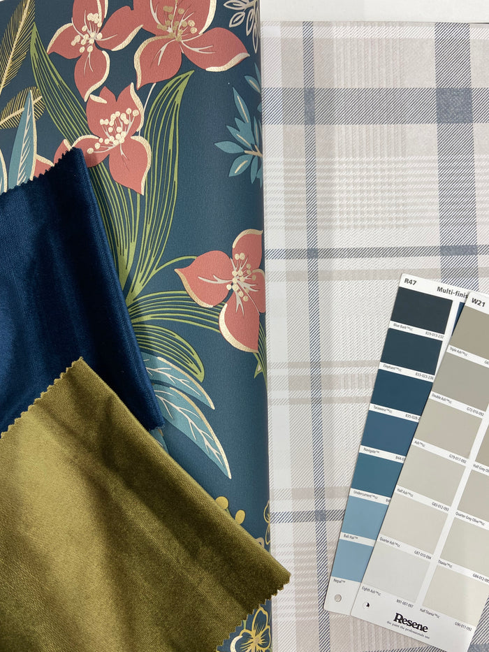 Kirkham – Check Plaid Wallpaper – Navy