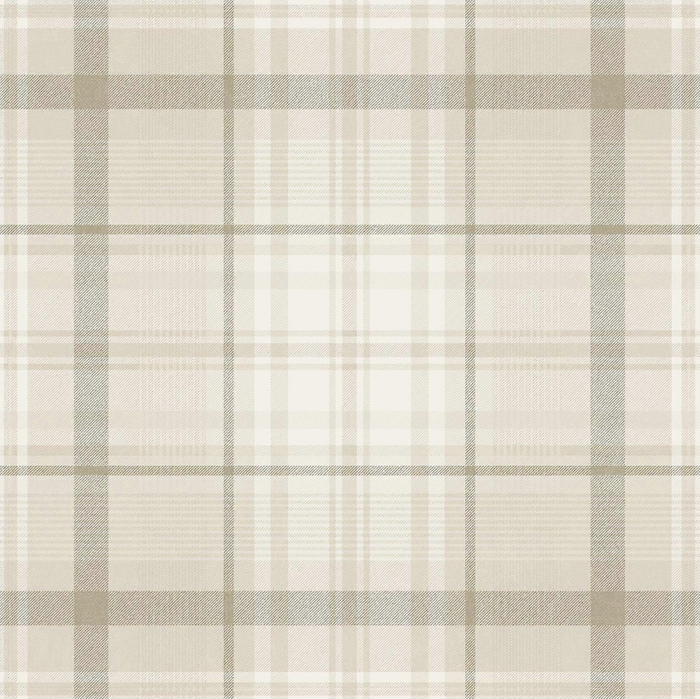 Kirkham – Check Plaid Wallpaper – Neutral