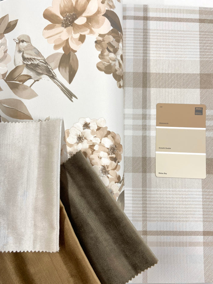 Kirkham – Check Plaid Wallpaper – Neutral