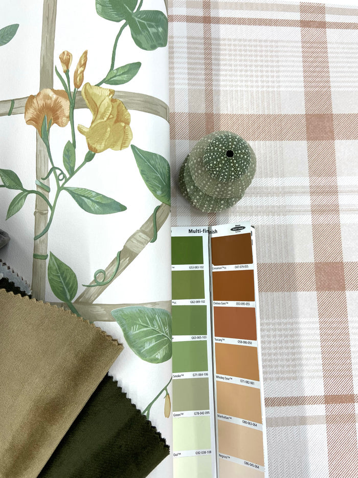 Kirkham – Check Plaid Wallpaper – Orange