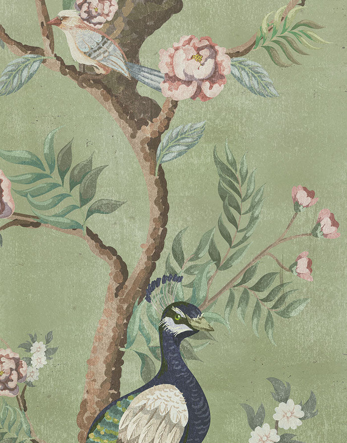 Kubla Khan Hybrid Mural Wallpaper - Mint