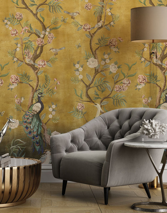 Kubla Khan Hybrid Mural Wallpaper - Saffron
