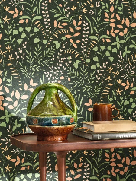 La Bastide Wallpaper - Green Terracotta