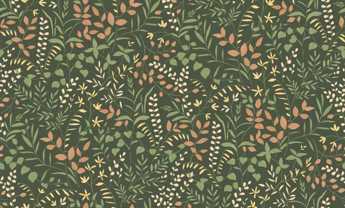 La Bastide Wallpaper - Green Terracotta