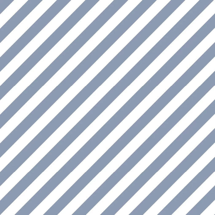 Large Diagonal Stripes Wallpaper - Blue