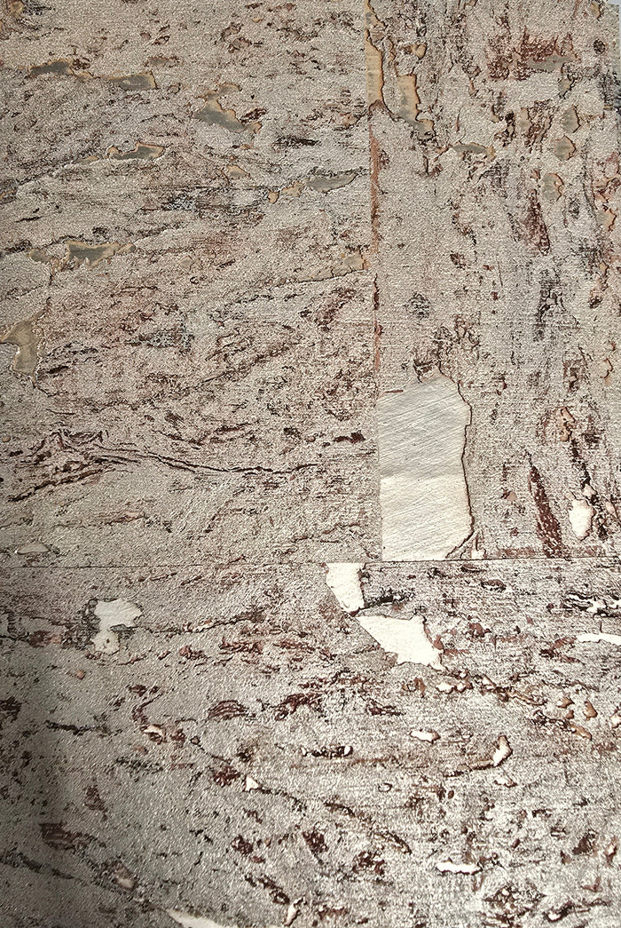 Lasmin Cork Metallic Wallpaper - Browns/Copper
