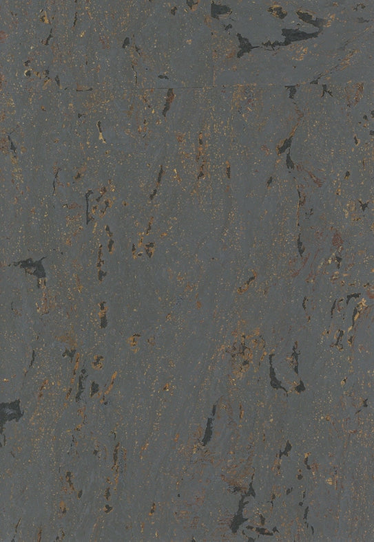 Lasmin Cork Metallic Wallpaper - Charcoal Grey