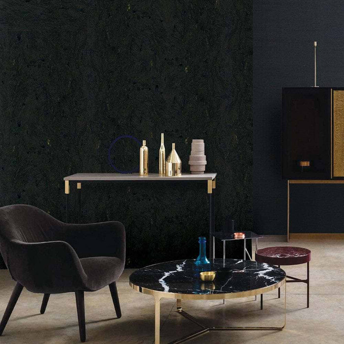 Lasmin Cork Metallic Wallpaper - Charcoal Grey
