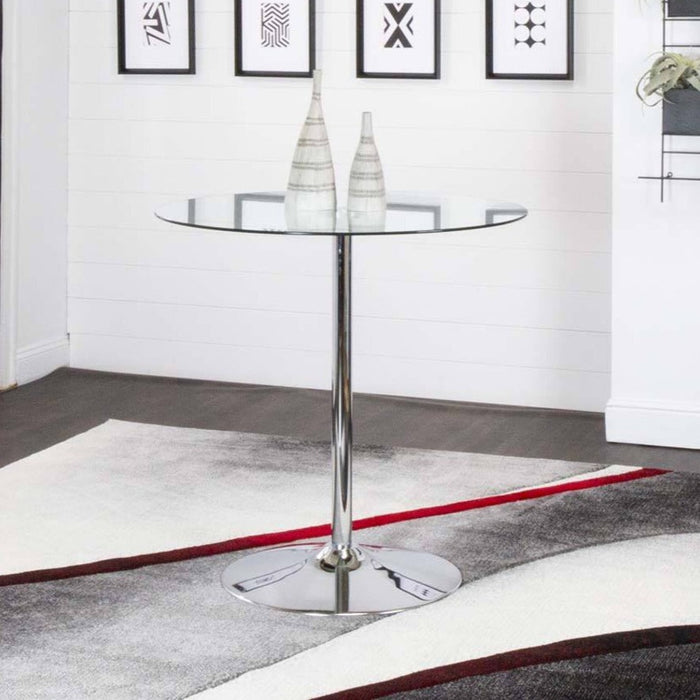 Layla Glass Top Counter Dining Table - Adams Furniture