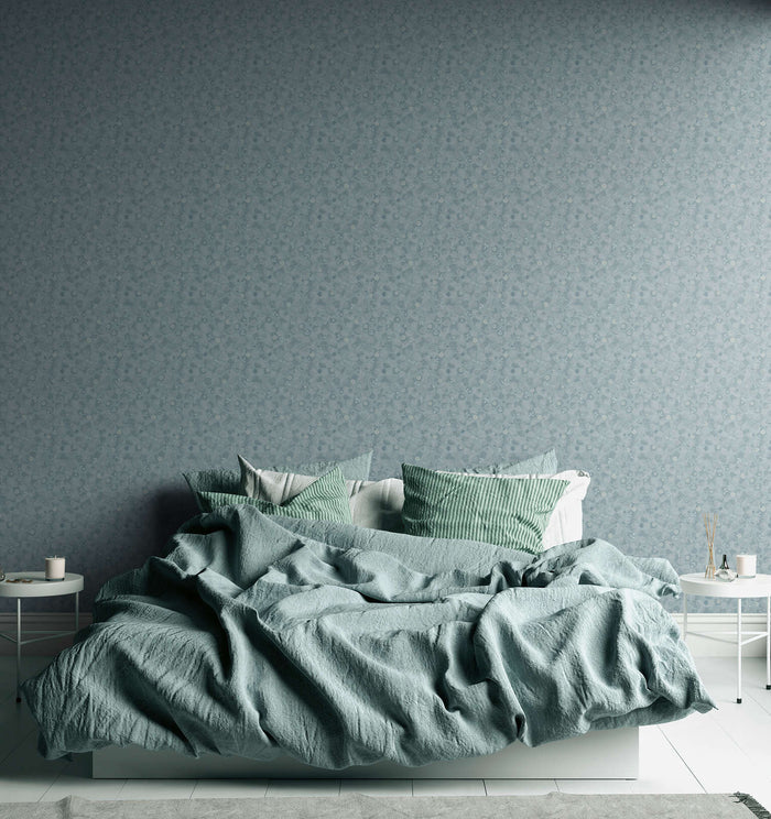 Leafy Heart - Wallpaper - Blue