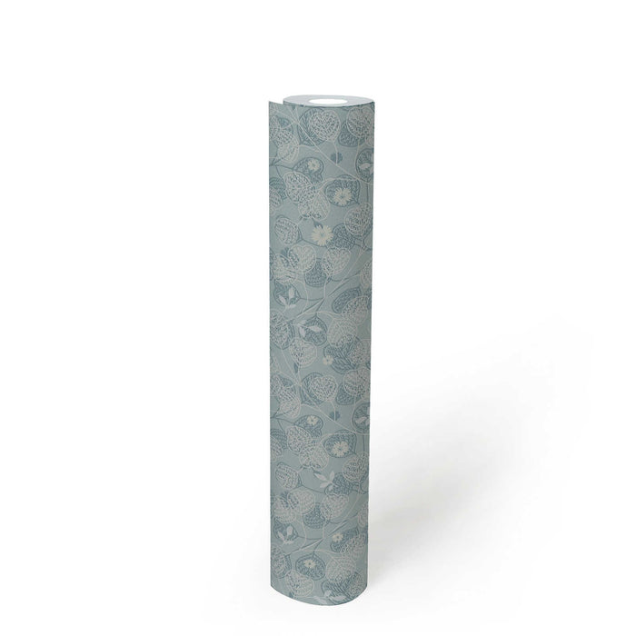 Leafy Heart - Wallpaper - Blue