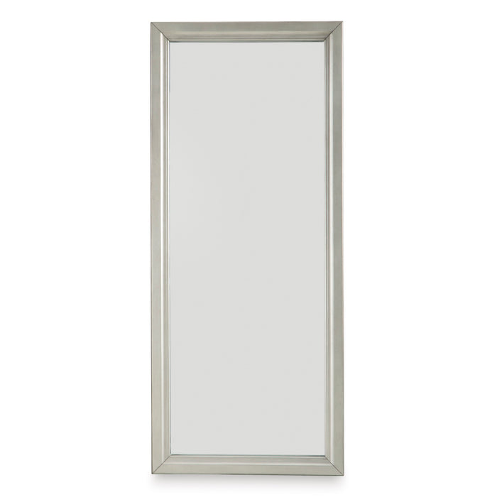 LED Champagne Floor Mirror with Storage