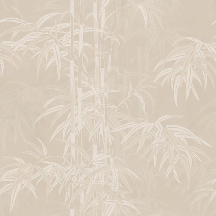 Leon Bamboo - Beige - Custom Sized Wallpaper Mural (per m2)