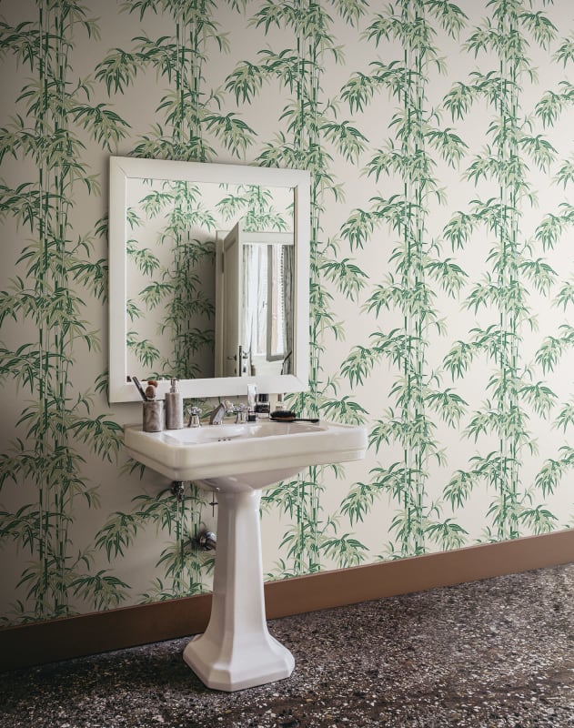 Leon Bamboo Wallpaper - Garden Green