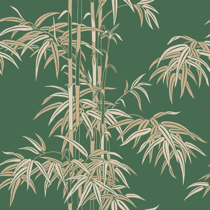 Leon Bamboo Wallpaper - Green