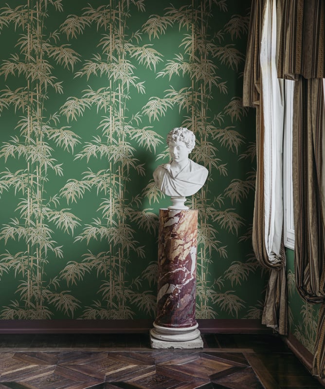 Leon Bamboo Wallpaper - Green